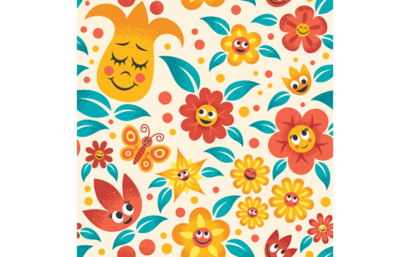 Cartoon Floral Pattern: A Fresh Graphics & Illustrations Review