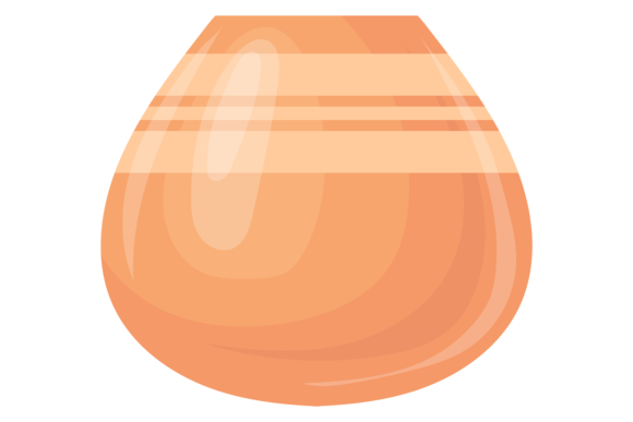 Ceramic Vase Icon: Cartoon Clay Floral Graphics for Illustrations