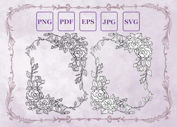 Elegant Openwork Floral Frame Vertical Graphics & Illustrations Review