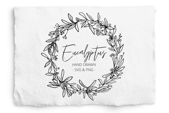 Eucalyptus Floral and Berry Wreath, SVG Graphics & Illustrations