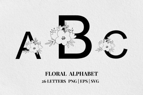 Floral Alphabet.Letters with Flowers: A Graphic Design Asset Review