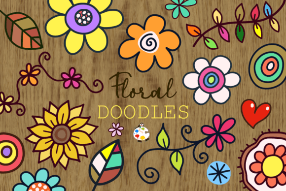 Floral Doodles - Crafting Elements for Graphics and Illustrations