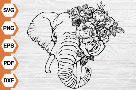 Floral Elephant SVG Files: A Designer's Review of Graphics and Illustrations