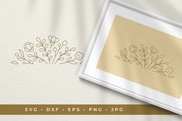 Floral Line Art Design Element: Graphics for Real Crafters