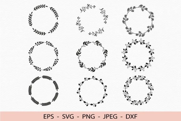 Floral Round Wreath: A Smart Graphics and Illustrations Asset for Sellers