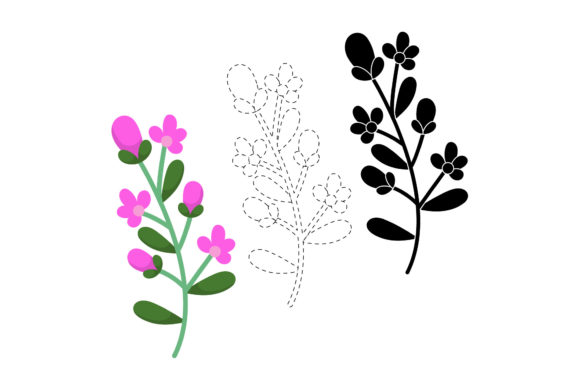 Floral Sprig of Flowers Bundling Items for Graphics & Illustrations