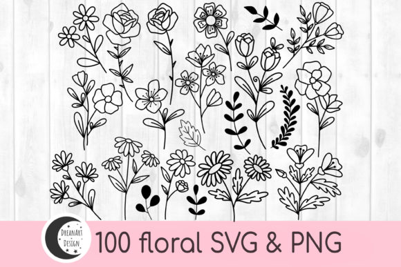 Floral Svg, Flower Svg, Wildflower Svg Graphics and Illustrations Review