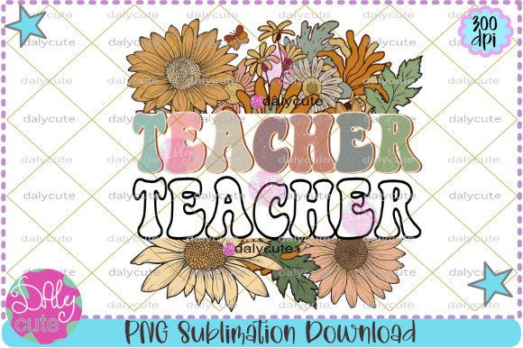 Floral Teacher Sublimation, Spring Teach Review
