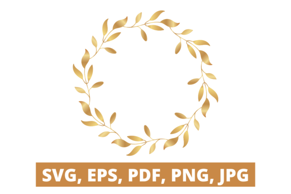 Gold Floral Frame Graphics and Illustrations for Modern Publishing