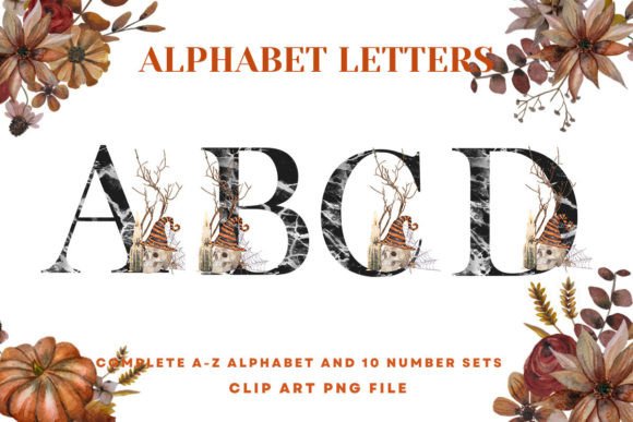 Halloween Alphabet Boho Floral Skull6 Graphics & Illustrations Review