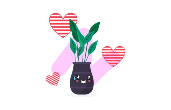 Valentine Plant Love Floral Illustration for Graphics and Blog Content